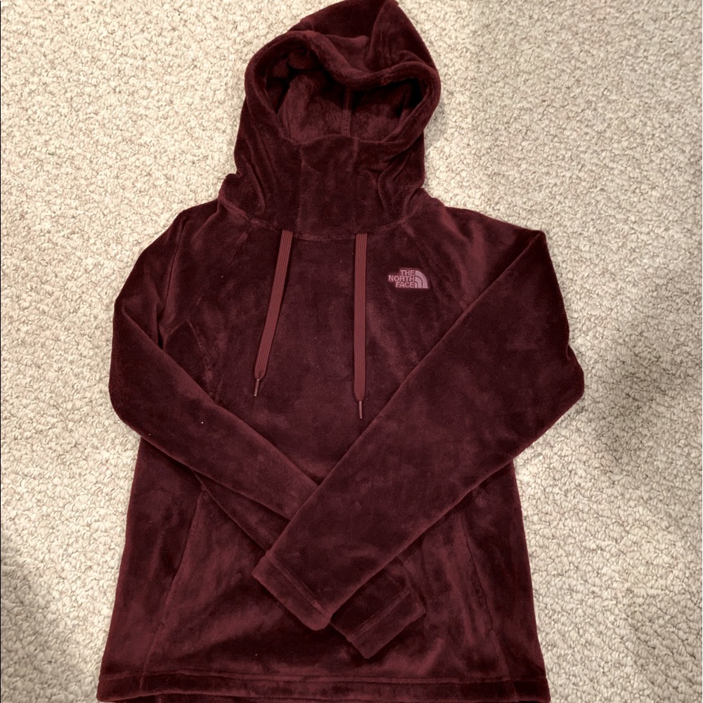 The North Face Women’s Burgundy Fleece Hooded Pullover XS